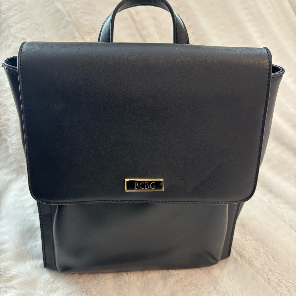 Women’s BCBG black leather backpack